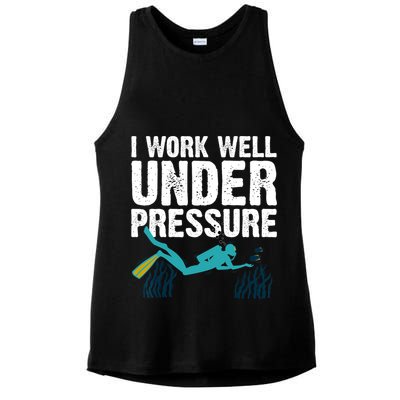 Cool Scuba Diving For Men Women Ocean Scuba Diver Snorkeling Ladies PosiCharge Tri-Blend Wicking Tank
