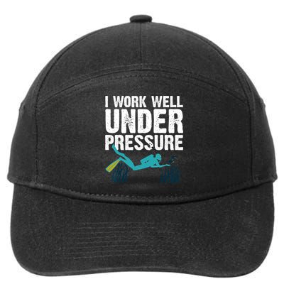 Cool Scuba Diving For Men Women Ocean Scuba Diver Snorkeling 7-Panel Snapback Hat