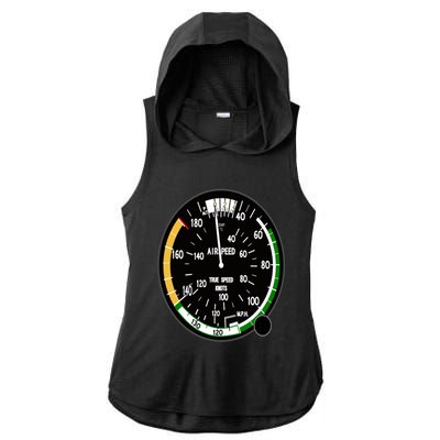 Cockpit Six Dials Flight Simulator Pilot Aircraft Gift Ladies PosiCharge Tri-Blend Wicking Draft Hoodie Tank