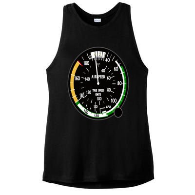 Cockpit Six Dials Flight Simulator Pilot Aircraft Gift Ladies PosiCharge Tri-Blend Wicking Tank