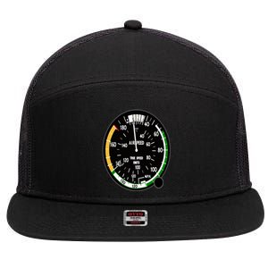 Cockpit Six Dials Flight Simulator Pilot Aircraft Gift 7 Panel Mesh Trucker Snapback Hat