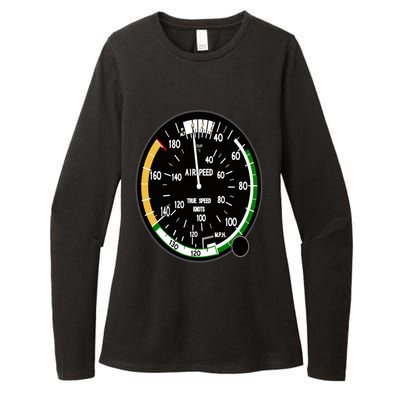 Cockpit Six Dials Flight Simulator Pilot Aircraft Gift Womens CVC Long Sleeve Shirt