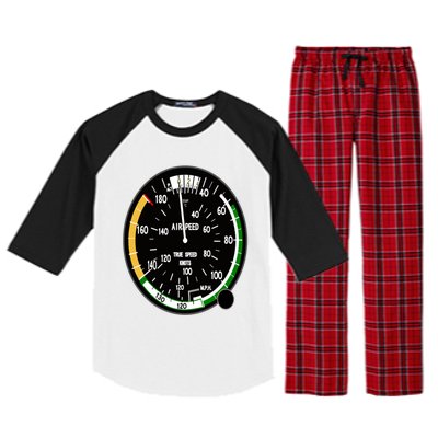 Cockpit Six Dials Flight Simulator Pilot Aircraft Gift Raglan Sleeve Pajama Set