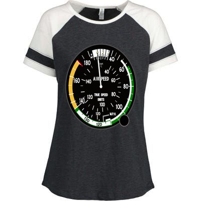 Cockpit Six Dials Flight Simulator Pilot Aircraft Gift Enza Ladies Jersey Colorblock Tee