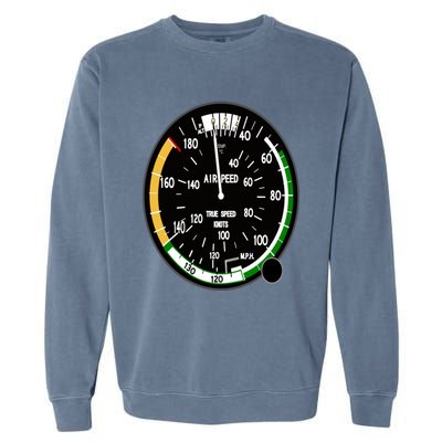 Cockpit Six Dials Flight Simulator Pilot Aircraft Gift Garment-Dyed Sweatshirt