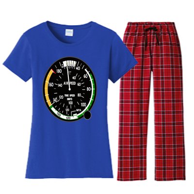 Cockpit Six Dials Flight Simulator Pilot Aircraft Gift Women's Flannel Pajama Set