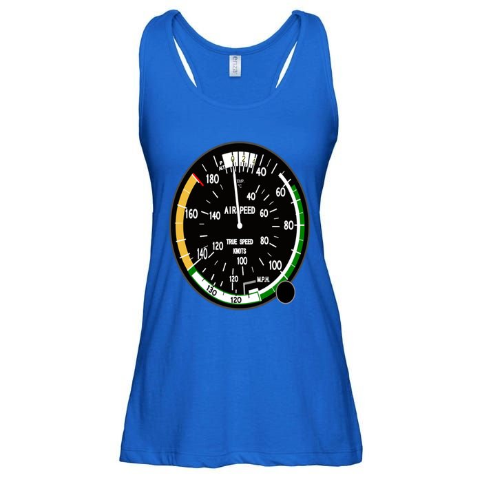 Cockpit Six Dials Flight Simulator Pilot Aircraft Gift Ladies Essential Flowy Tank