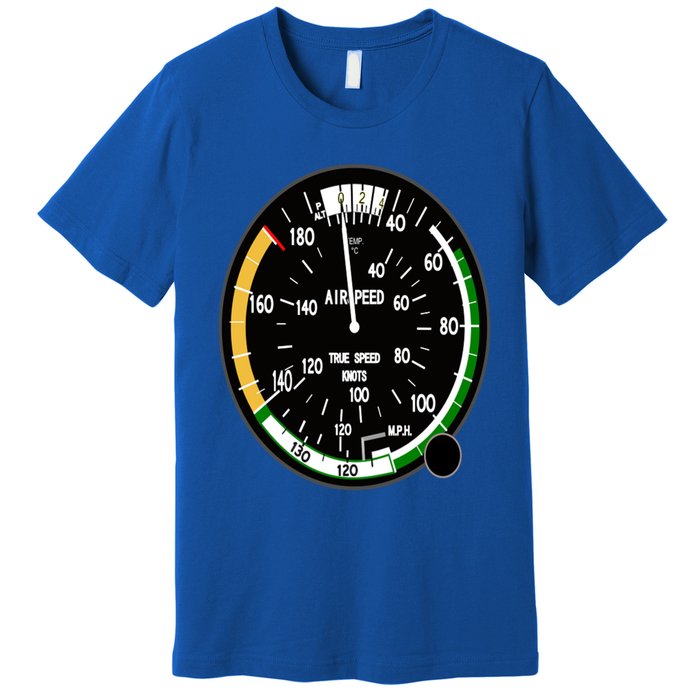 Cockpit Six Dials Flight Simulator Pilot Aircraft Gift Premium T-Shirt