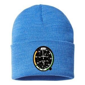 Cockpit Six Dials Flight Simulator Pilot Aircraft Gift Sustainable Knit Beanie