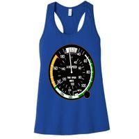 Cockpit Six Dials Flight Simulator Pilot Aircraft Gift Women's Racerback Tank