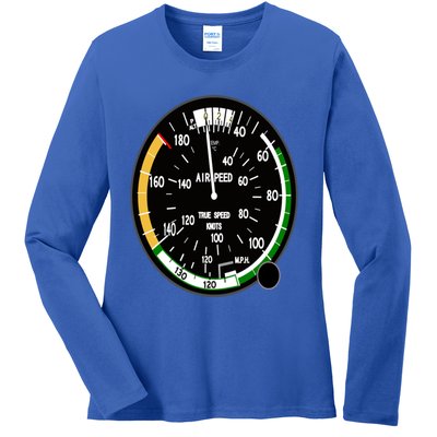 Cockpit Six Dials Flight Simulator Pilot Aircraft Gift Ladies Long Sleeve Shirt