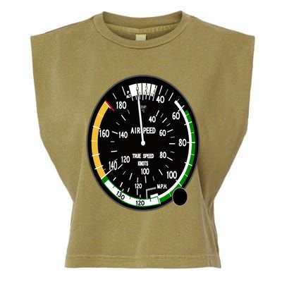 Cockpit Six Dials Flight Simulator Pilot Aircraft Gift Garment-Dyed Women's Muscle Tee