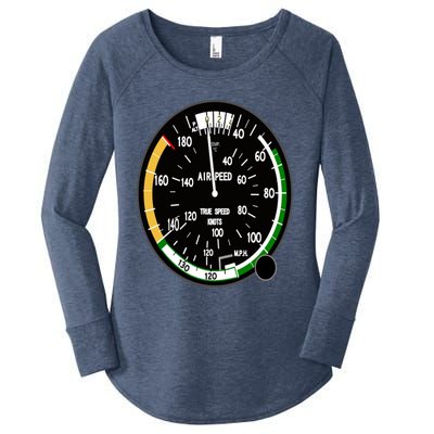 Cockpit Six Dials Flight Simulator Pilot Aircraft Gift Women's Perfect Tri Tunic Long Sleeve Shirt