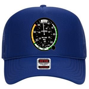 Cockpit Six Dials Flight Simulator Pilot Aircraft Gift High Crown Mesh Back Trucker Hat