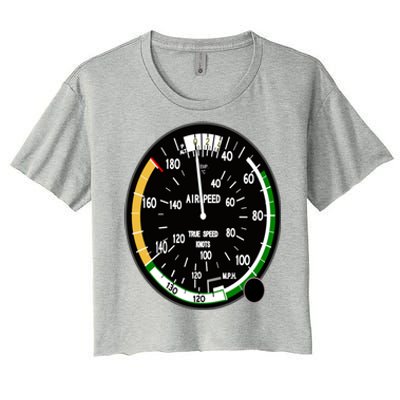 Cockpit Six Dials Flight Simulator Pilot Aircraft Gift Women's Crop Top Tee