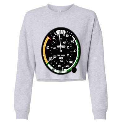 Cockpit Six Dials Flight Simulator Pilot Aircraft Gift Cropped Pullover Crew