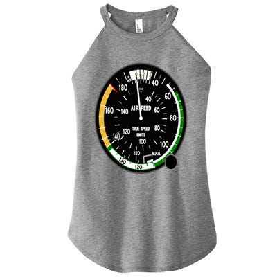 Cockpit Six Dials Flight Simulator Pilot Aircraft Gift Women's Perfect Tri Rocker Tank