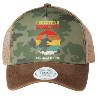 Catcher Softball Dad Fathers Day Legacy Tie Dye Trucker Hat