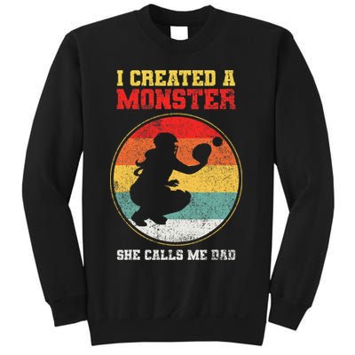 Catcher Softball Dad Fathers Day Sweatshirt