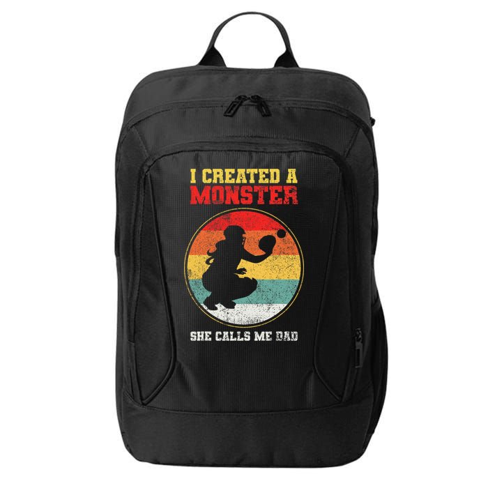 Catcher Softball Dad Fathers Day City Backpack