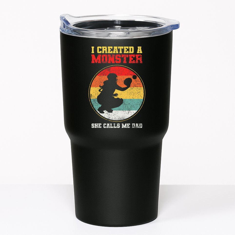 Catcher Softball Dad Fathers Day Tumbler