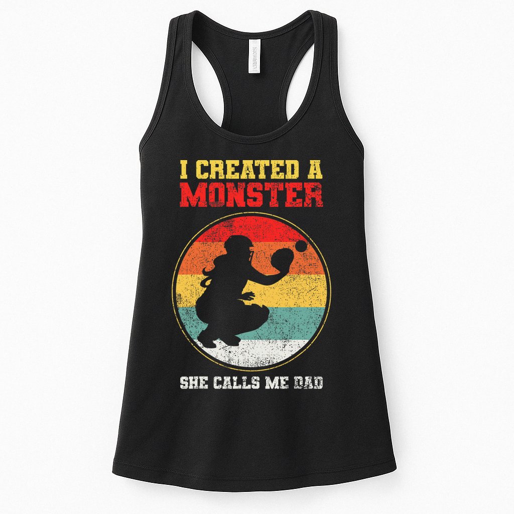Catcher Softball Dad Fathers Day Womens Tank Top