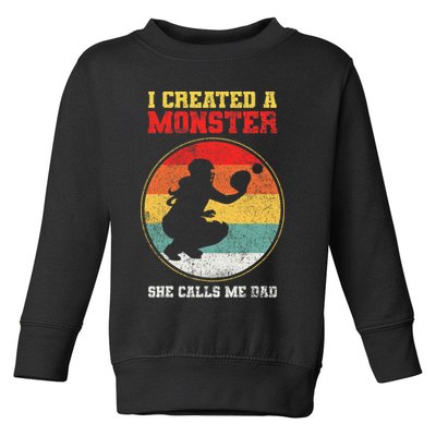 Catcher Softball Dad Fathers Day Toddler Sweatshirt