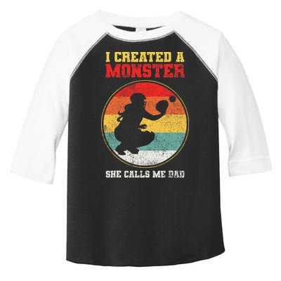 Catcher Softball Dad Fathers Day Toddler Fine Jersey T-Shirt