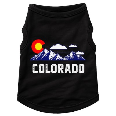 Colorado State Denver Map Flag CO Souvenir Mountain Doggie Tank