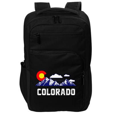 Colorado State Denver Map Flag CO Souvenir Mountain Impact Tech Backpack