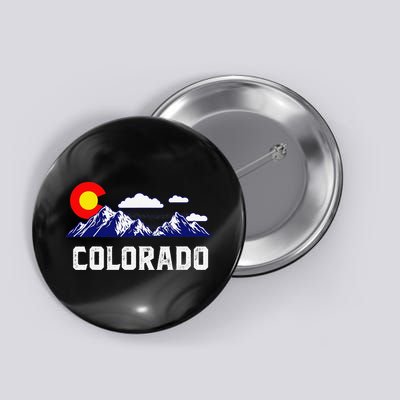Colorado State Denver Map Flag CO Souvenir Mountain Button