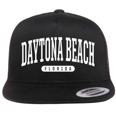 College Style Daytona Beach Florida Souvenir Gift Flat Bill Trucker Hat