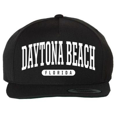 College Style Daytona Beach Florida Souvenir Gift Wool Snapback Cap