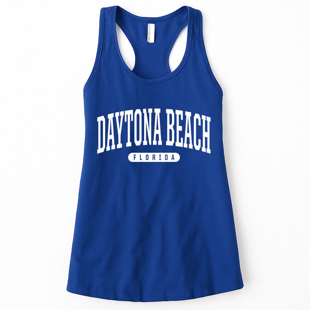 College Style Daytona Beach Florida Souvenir Gift Womens Tank Top