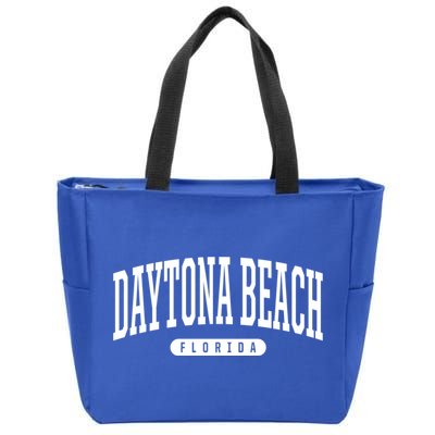 College Style Daytona Beach Florida Souvenir Gift Zip Tote Bag
