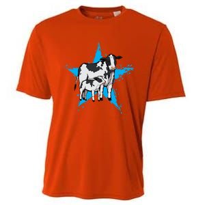 Cow Star Design Cattle Love Lover Cows Gift Cooling Performance Crew T-Shirt