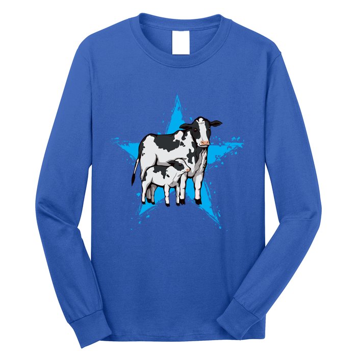 Cow Star Design Cattle Love Lover Cows Gift Long Sleeve Shirt