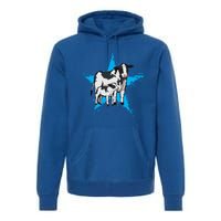 Cow Star Design Cattle Love Lover Cows Gift Premium Hoodie