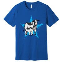 Cow Star Design Cattle Love Lover Cows Gift Premium T-Shirt