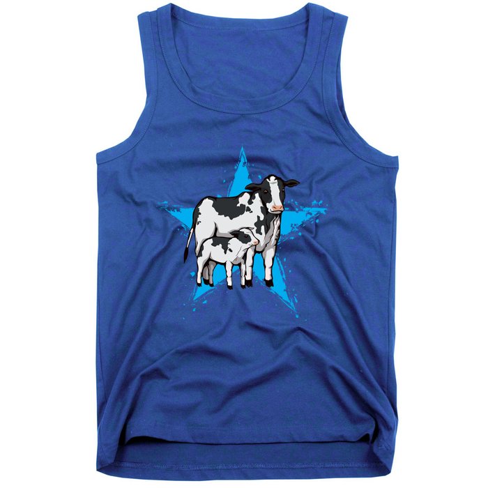 Cow Star Design Cattle Love Lover Cows Gift Tank Top