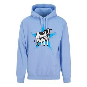 Cow Star Design Cattle Love Lover Cows Gift Unisex Surf Hoodie