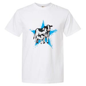 Cow Star Design Cattle Love Lover Cows Gift Garment-Dyed Heavyweight T-Shirt