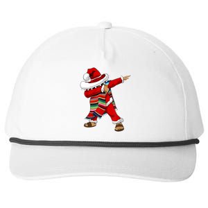 Christmas Sombrero Dabbing Mexican Serape Poncho Santa TShirt Snapback Five-Panel Rope Hat