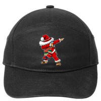 Christmas Sombrero Dabbing Mexican Serape Poncho Santa TShirt 7-Panel Snapback Hat