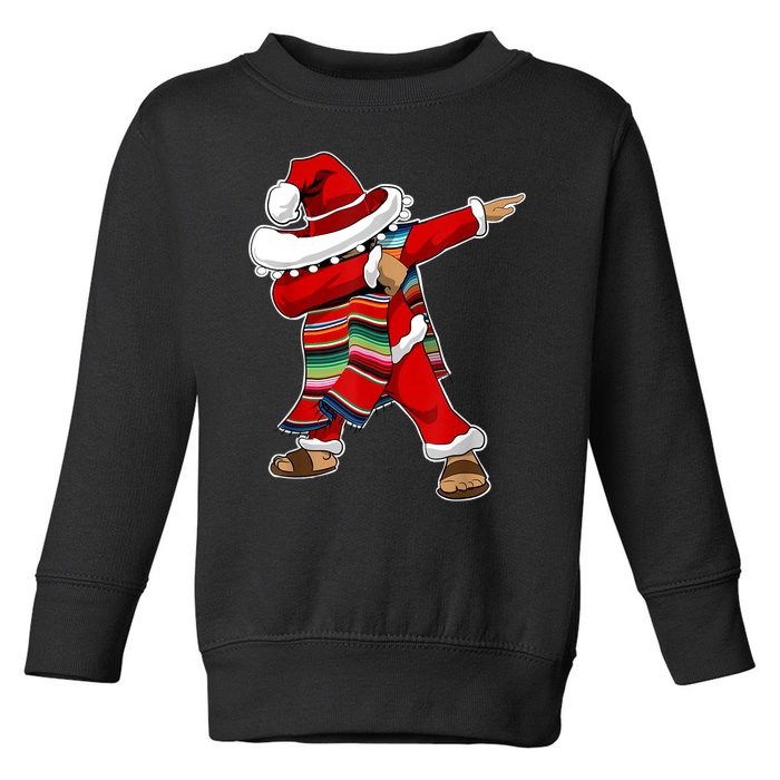 Christmas Sombrero Dabbing Mexican Serape Poncho Santa TShirt Toddler Sweatshirt