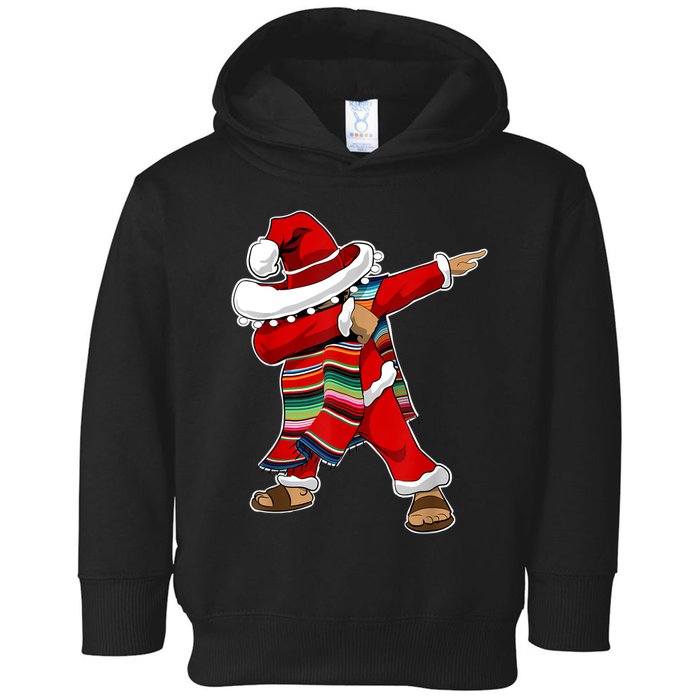 Christmas Sombrero Dabbing Mexican Serape Poncho Santa TShirt Toddler Hoodie