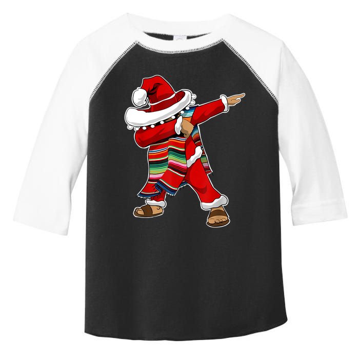 Christmas Sombrero Dabbing Mexican Serape Poncho Santa TShirt Toddler Fine Jersey T-Shirt