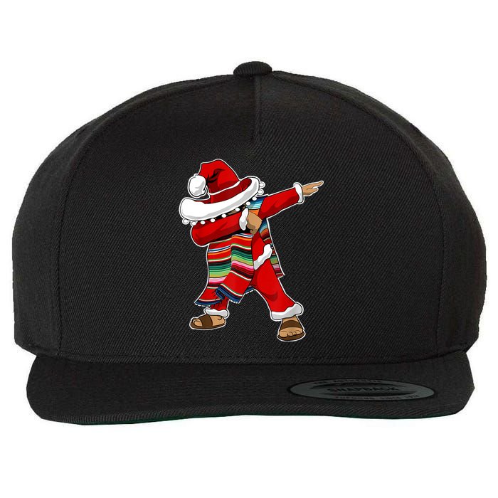 Christmas Sombrero Dabbing Mexican Serape Poncho Santa TShirt Wool Snapback Cap