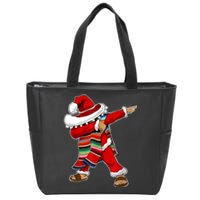 Christmas Sombrero Dabbing Mexican Serape Poncho Santa TShirt Zip Tote Bag