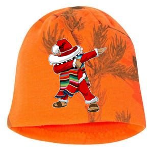 Christmas Sombrero Dabbing Mexican Serape Poncho Santa TShirt Kati - Camo Knit Beanie